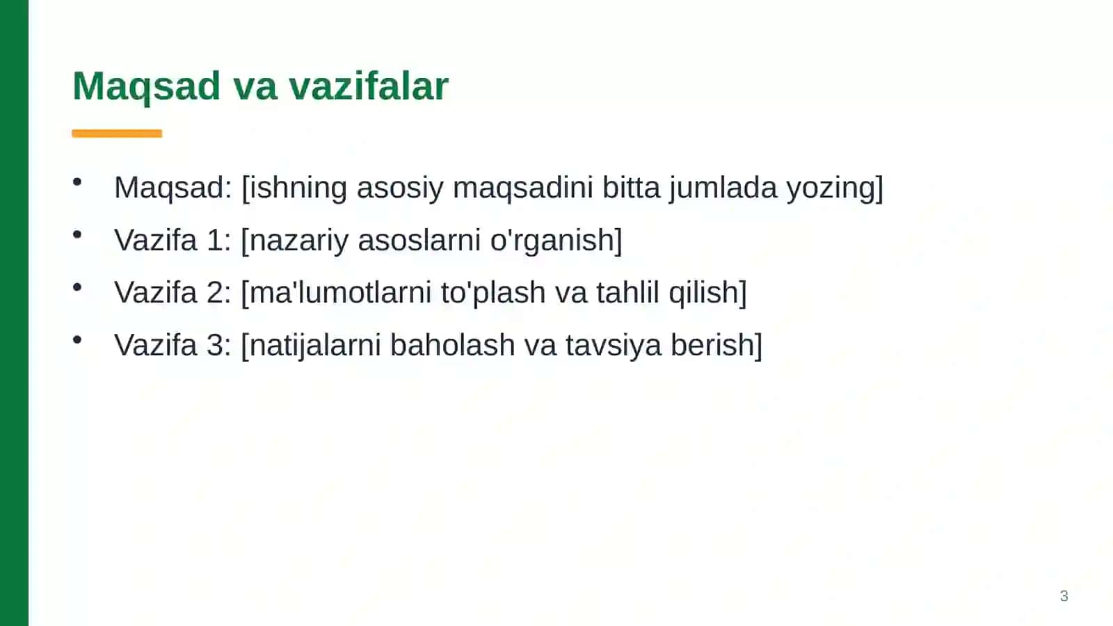 Kurs ishi / bitiruv ishi mavzusi 3