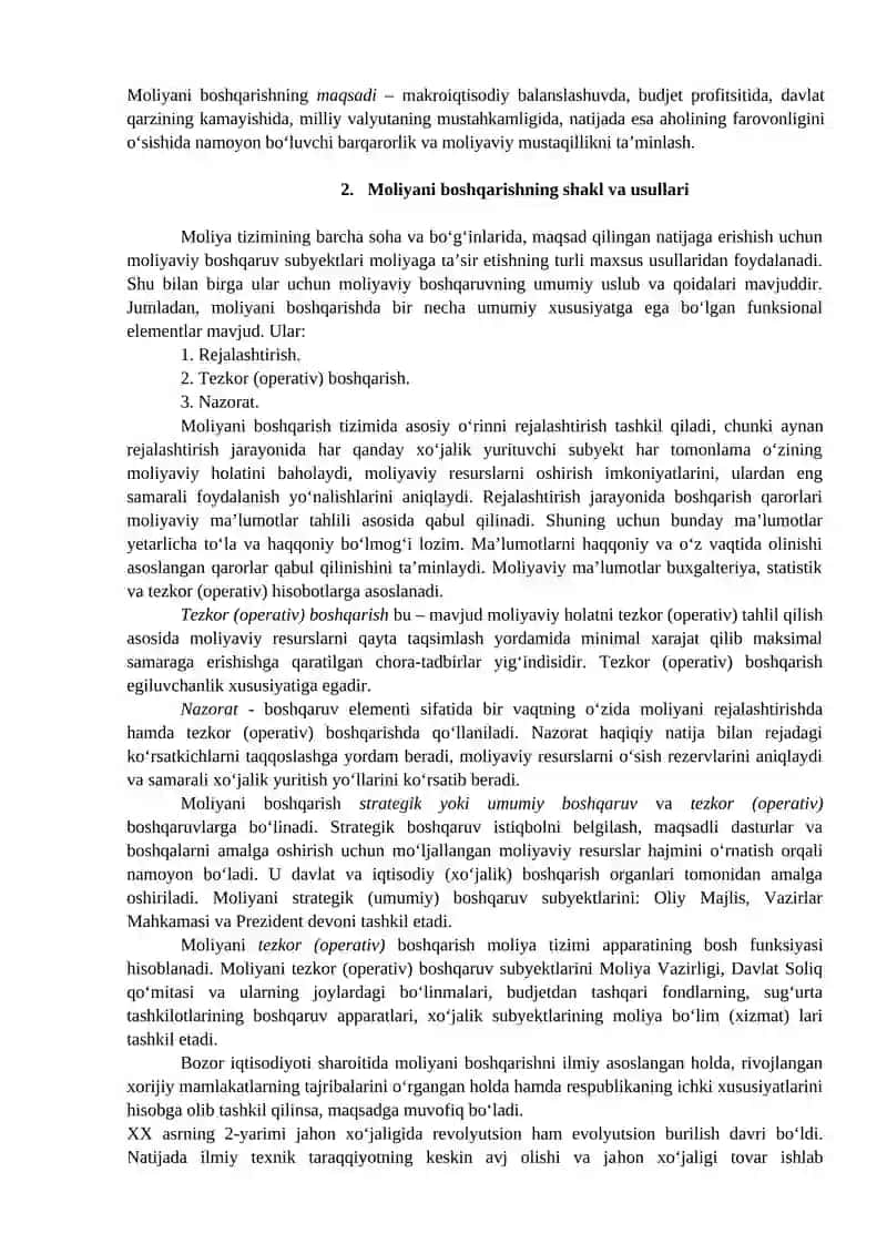Moliyani boshqaruvning mazmun va mohiyati 3