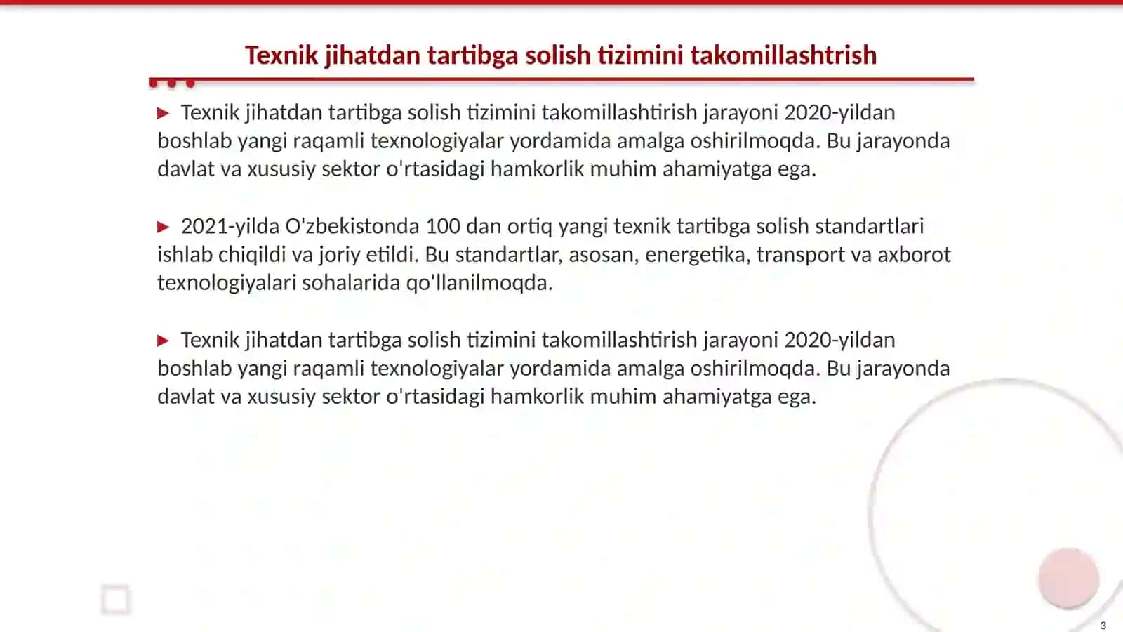 Texnik jihatdan tartibga solish tizimini takomillashtirish 3
