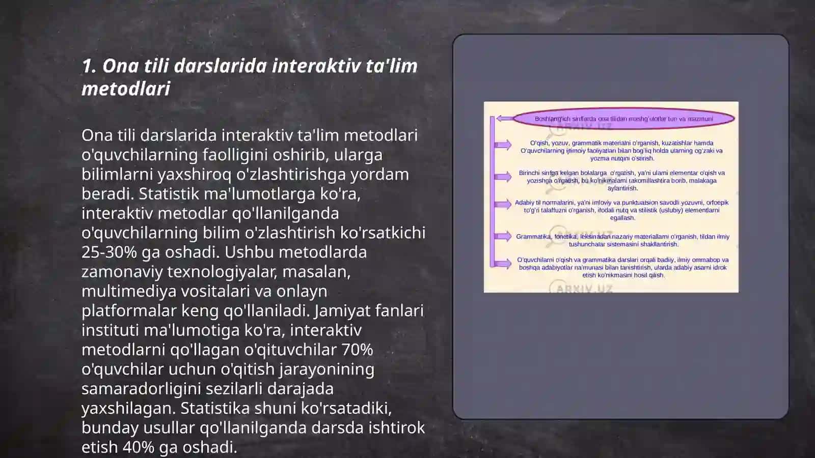 Boshlang'ich sinf ona tili va o'qish savodxonligi darslarida innavatsion yondashuv 3