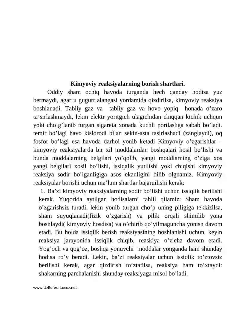 KIMYOVIY REAKSIYALAR VA KIMYOVIY BOG’LANISH TURLARI 3