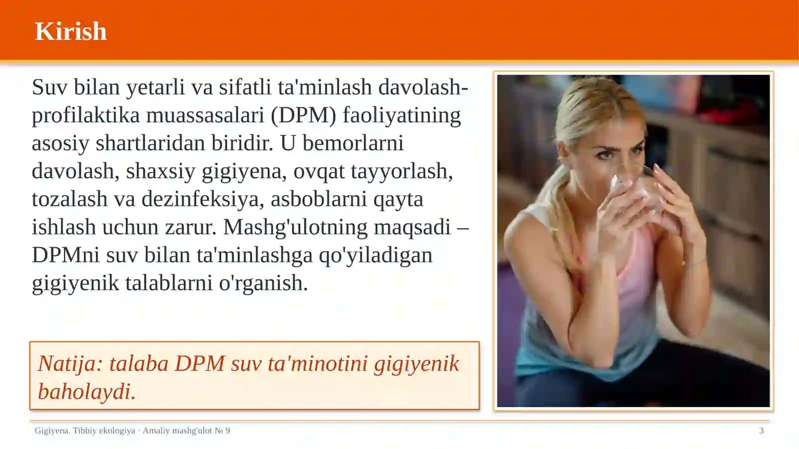 Davolash-profilaktika muassasalarini oqilona suv bilan ta'minlashning ahamiyati 3