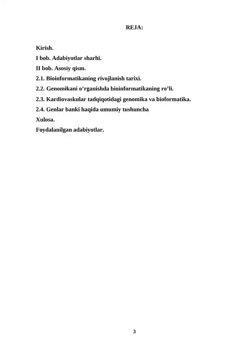 Bioinformatika va genomika fanlari kelajagi, genetik informatsiyalar banki 3