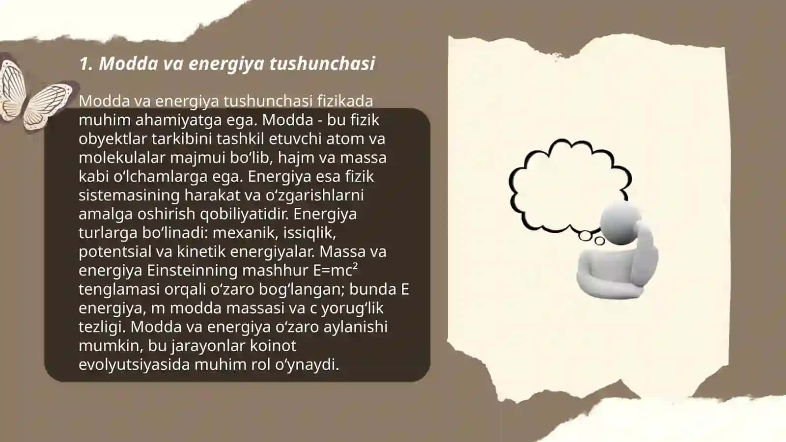 Modda va energiya almashinuvi 3