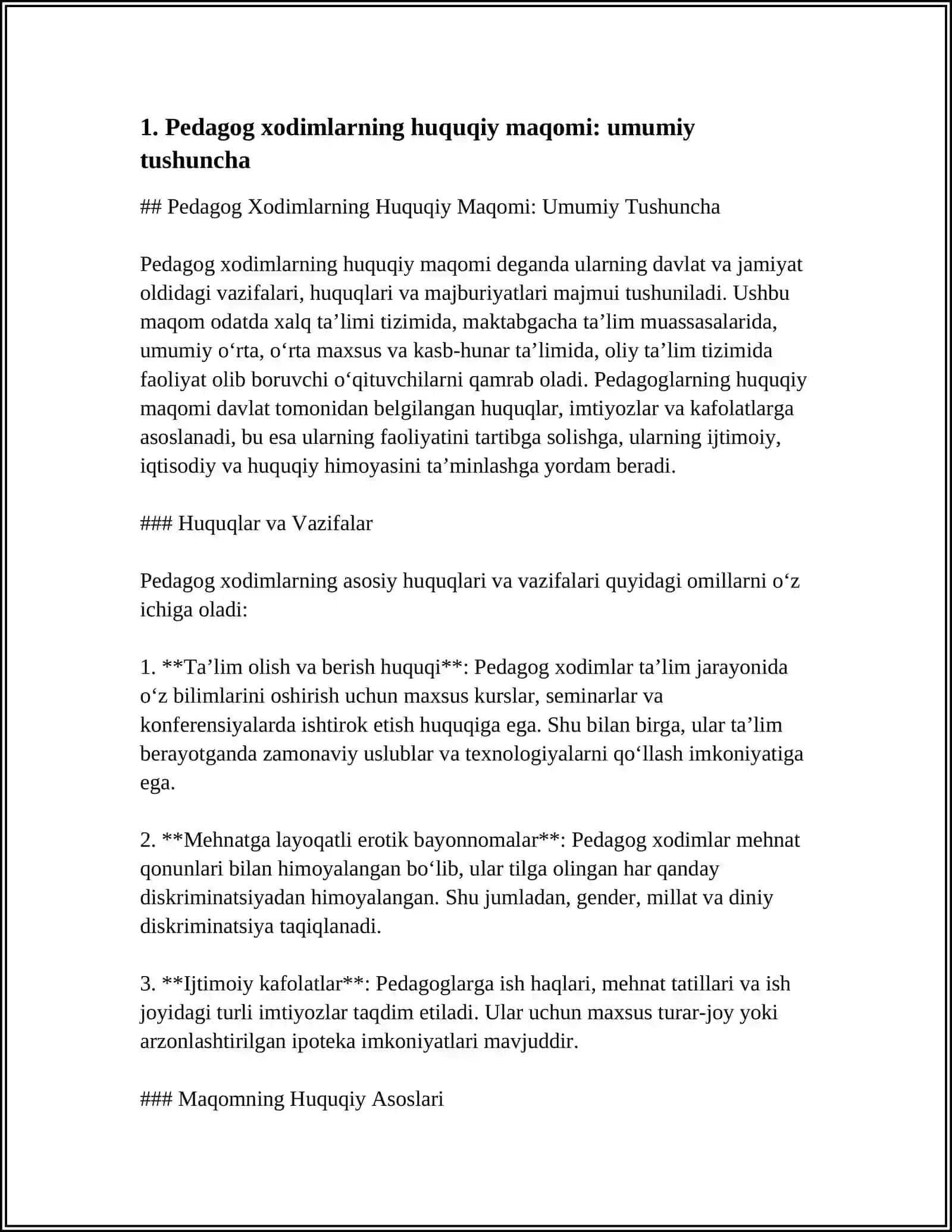 TA'LIM TASHKILOTLARI PEDAGOG XODIMLARINING HUQUQIY MAQOMI 3