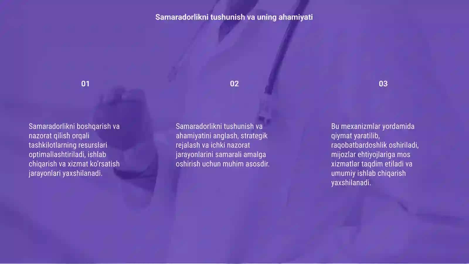Samaradorlikni boshqarish va nazorat qilish orqali qiymat yaratish mexanizmlari 3