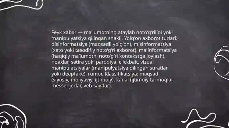 Feyk xabar yoki yolgʻon axbarotga qarshi immunitetni shakllantirish 3