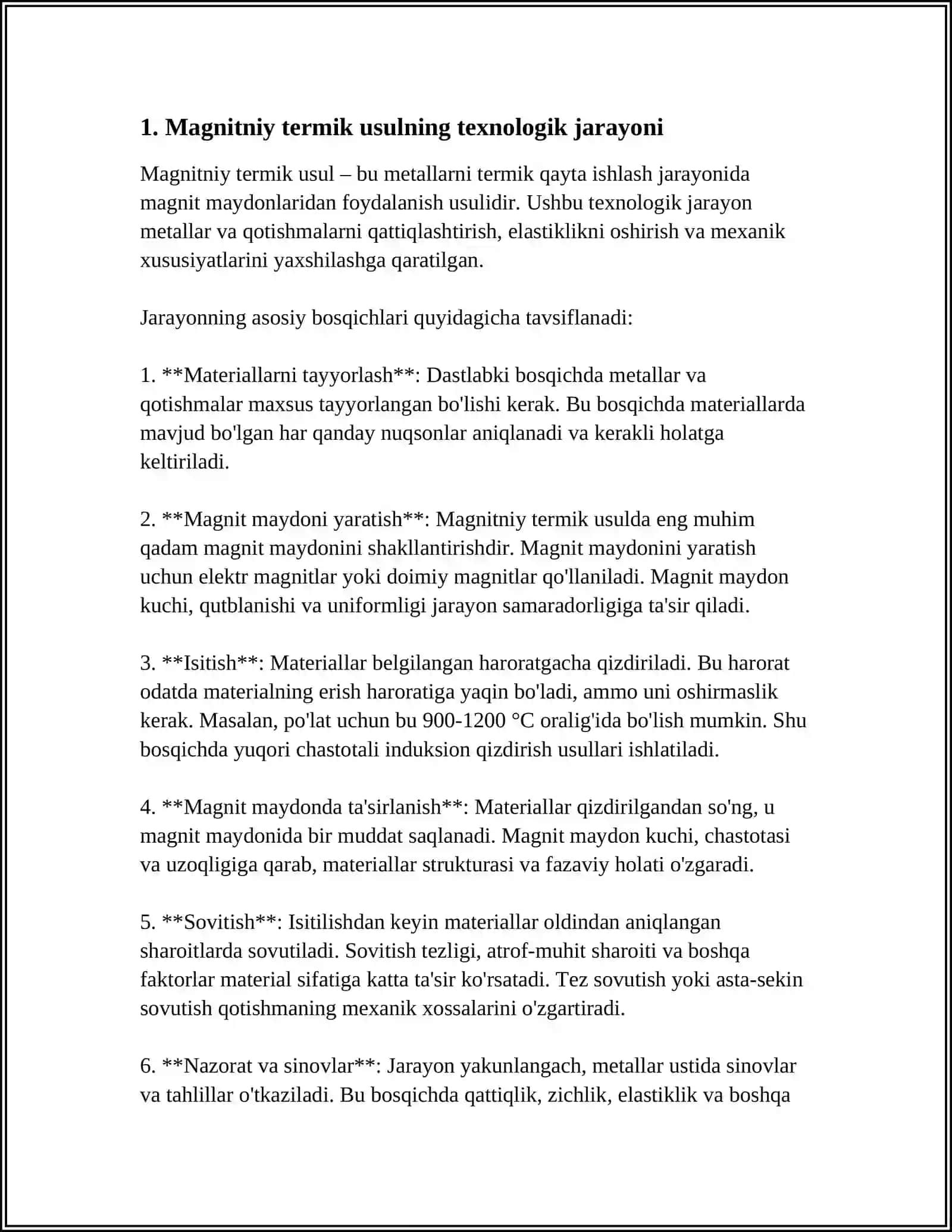 MAGNIYNI TERMIK USUL BILAN ISHLAB CHIQARISH 3