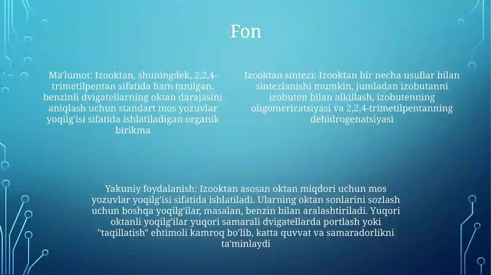 Izooktan Sintezi 3