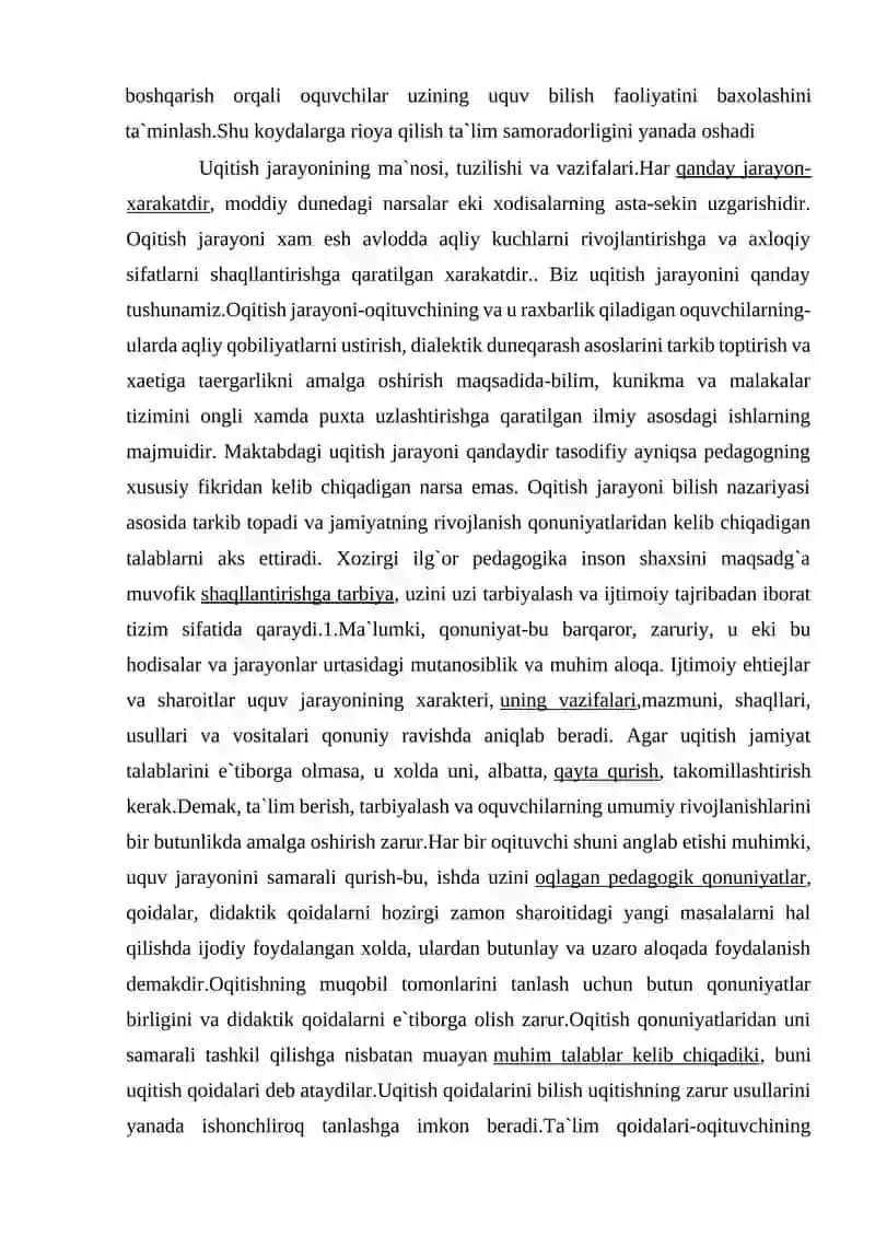 Yaxlit pedagogik jarayon. Didaktika-pedagogik ta'lim nazariyasi 3
