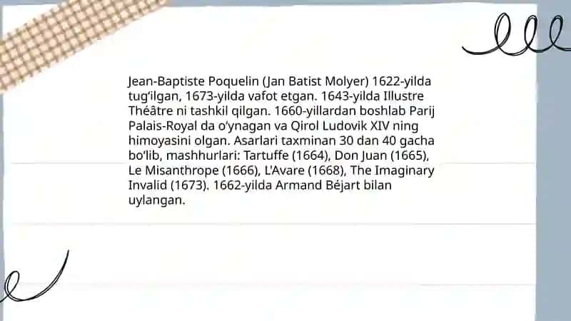 Jan batist Molyer ijodi 3
