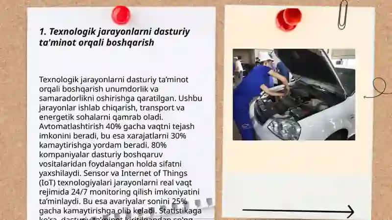 Texnologik jarayonlarni boshqarishda asosiy tushunchalar 3