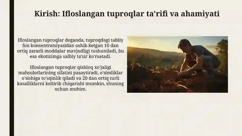 Ifloslangan tuproqlar biologik faollik analizi 3