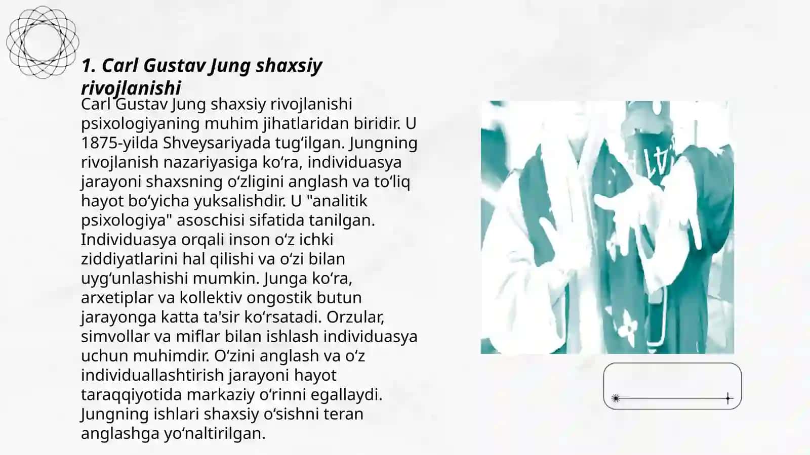 K.Yungning analitik psixologiyasini umumiy tavsifnomasi 3