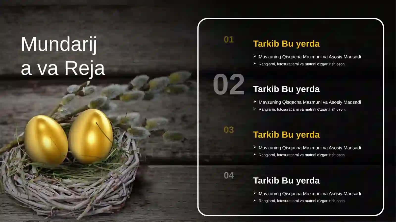 Small Nest Golden Egg Taqdimoti (43 Slayd) 3