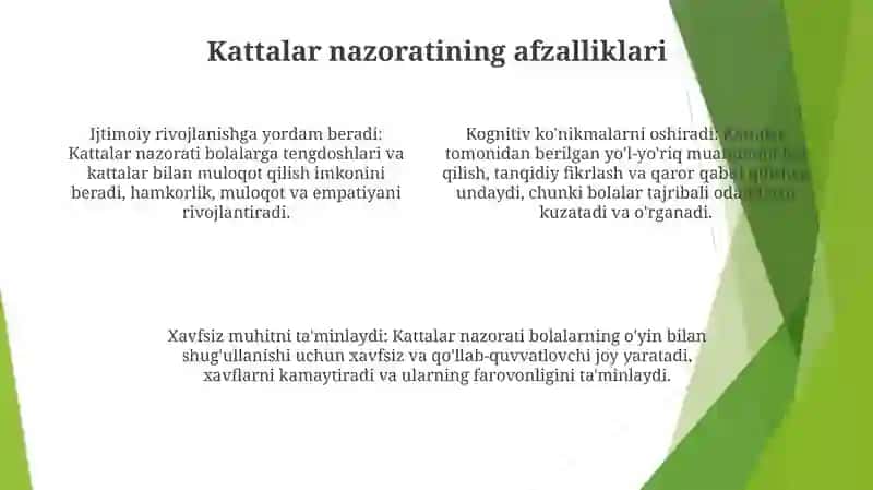 Maktabgacha Ta'lim Yoshdagi Bolalar O'yinlariga Kattalarning Raxbarligi 3