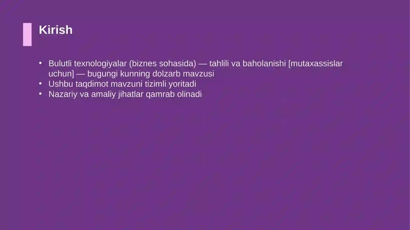 Bulutli texnologiyalar (biznes sohasida) — tahlili va baholanishi [mutaxassislar uchun] 3