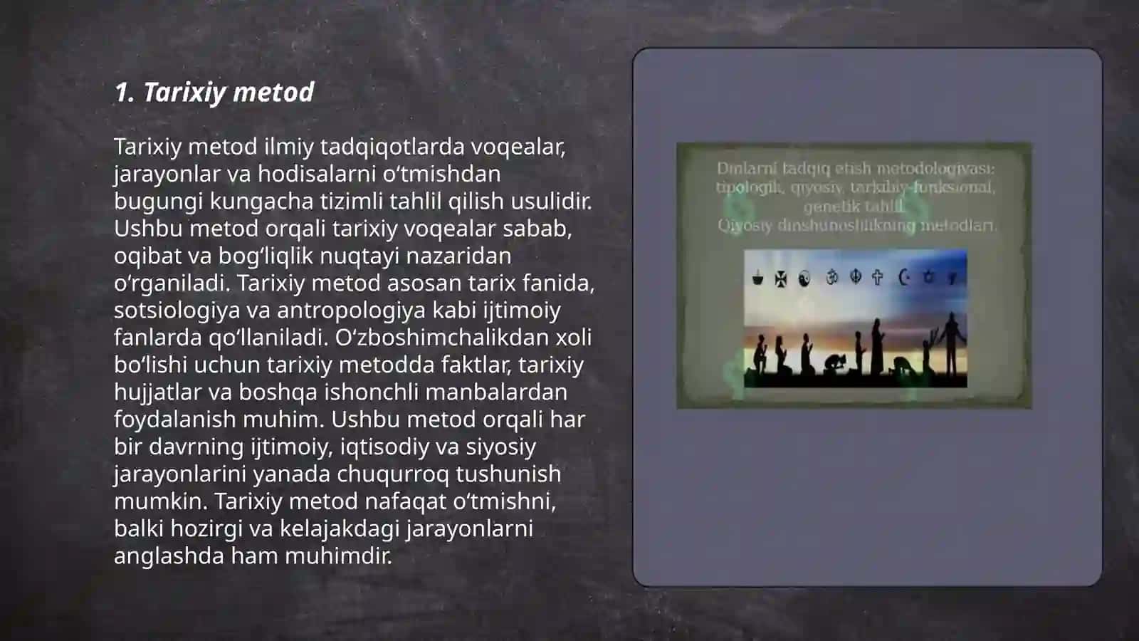 Dinlarni tadqiq etish metodologiyasi Qiyosiy dinshunoslikning metodlari 3