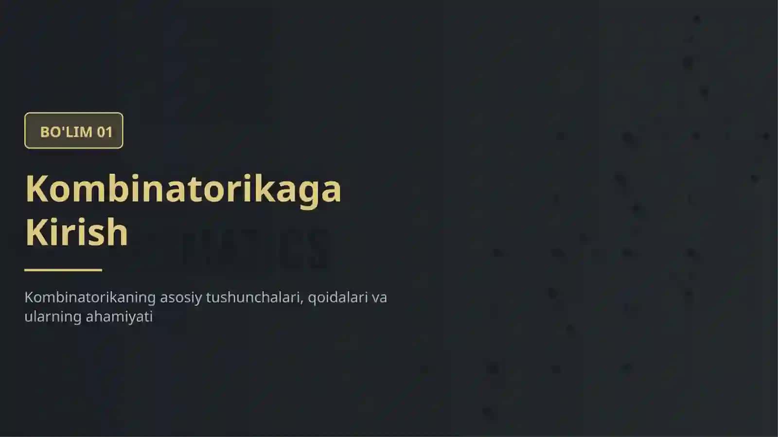 Takrorlanmaydigan oʻrin almashtirishlar 3