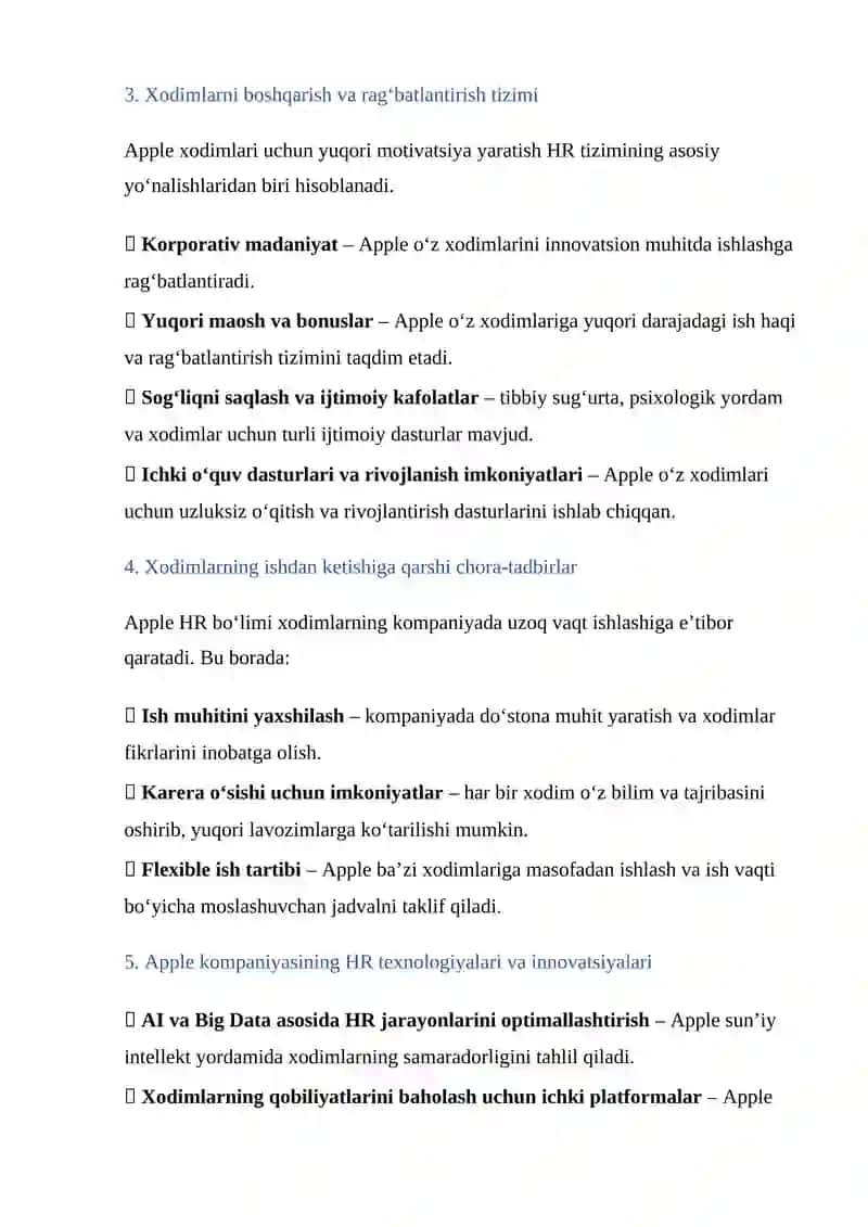 Apple HR siyosati 3