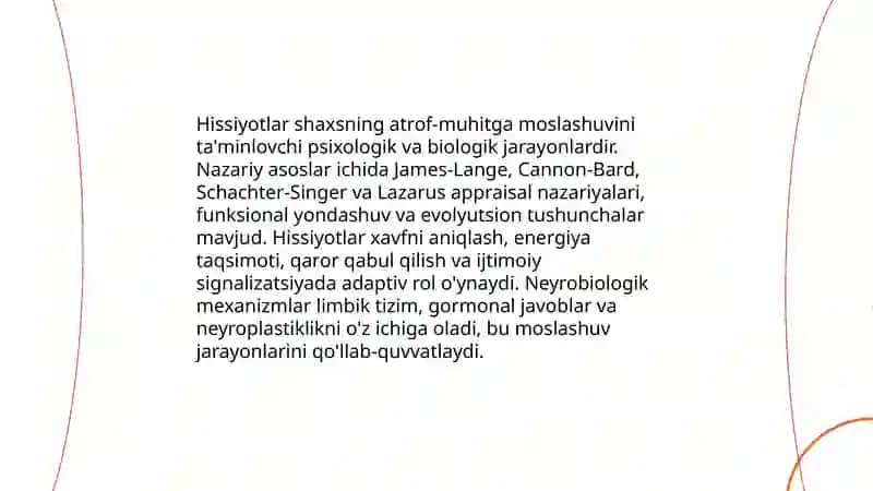 Hissiyotlar va moslashuv: nazariy asoslar 3