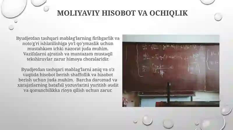 Moliyaviy Hisobot va Ochiqlik 3