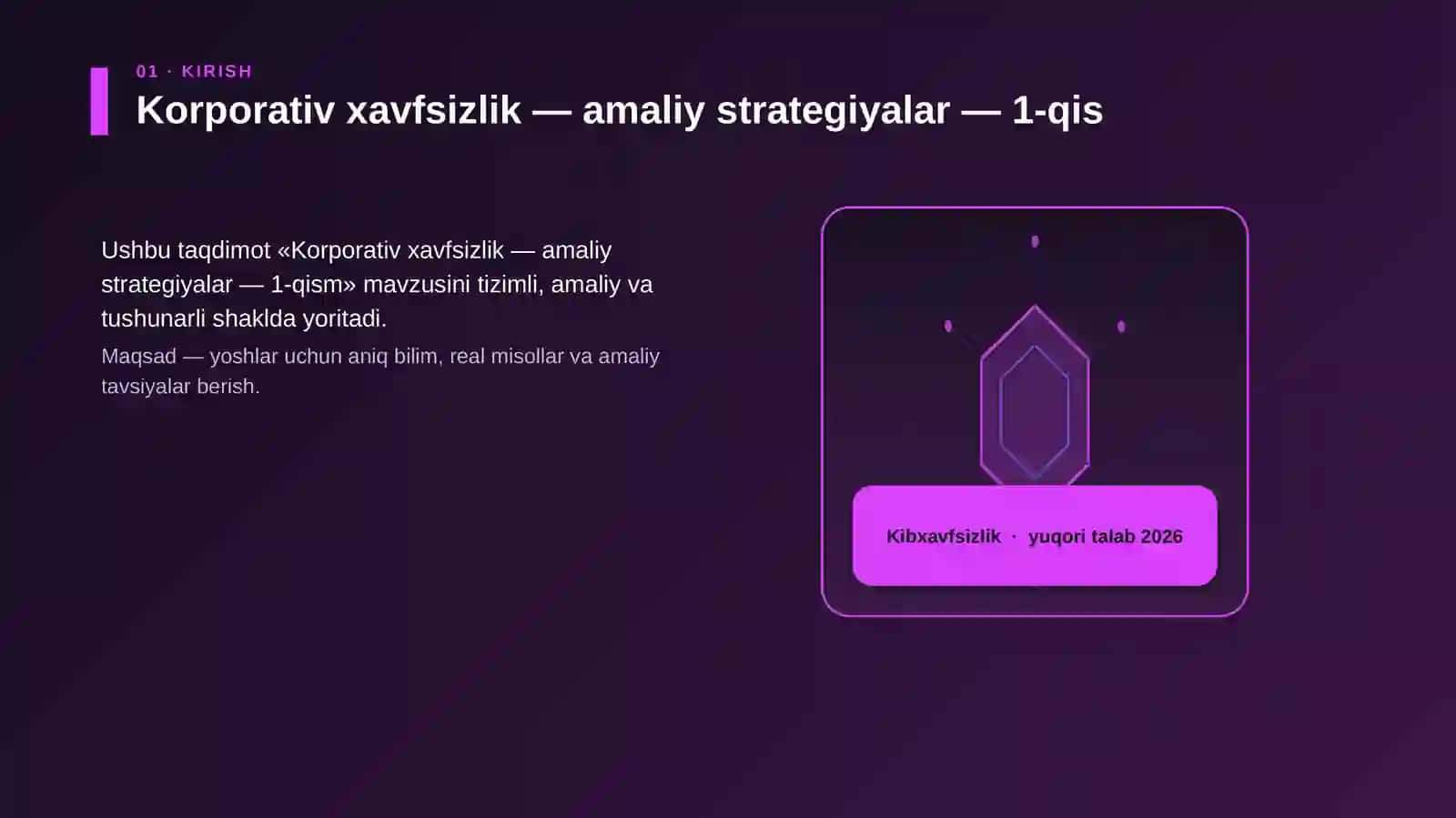 Korporativ xavfsizlik — amaliy strategiyalar — 1-qism 3