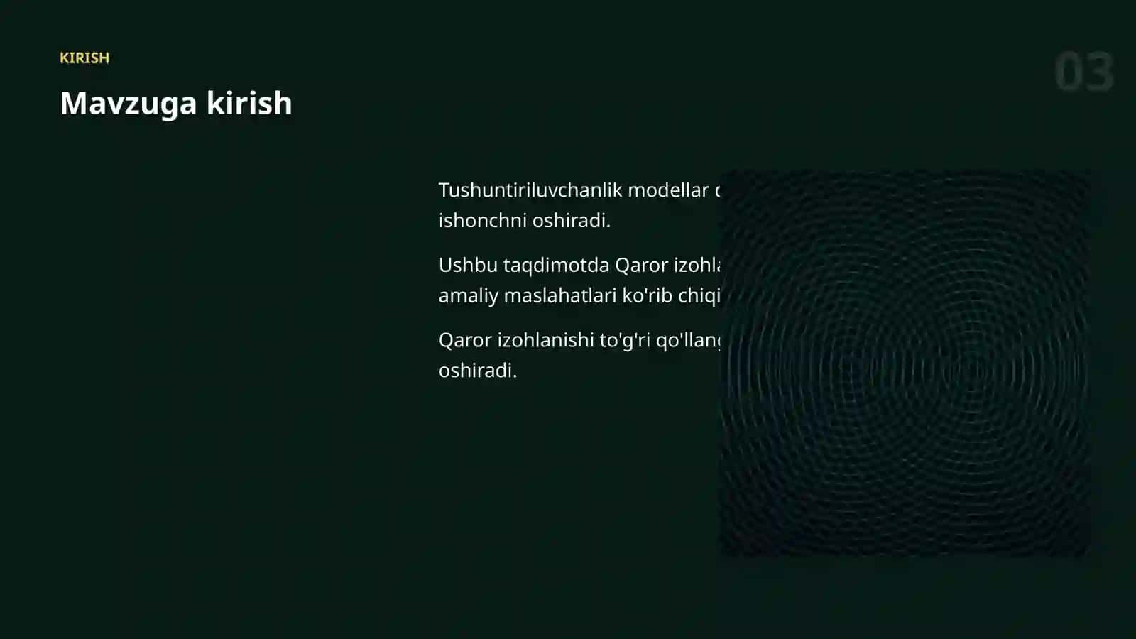 Qaror izohlanishi 3
