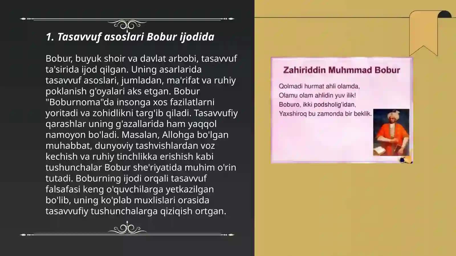 Bobur ijodida tasavvuf 3