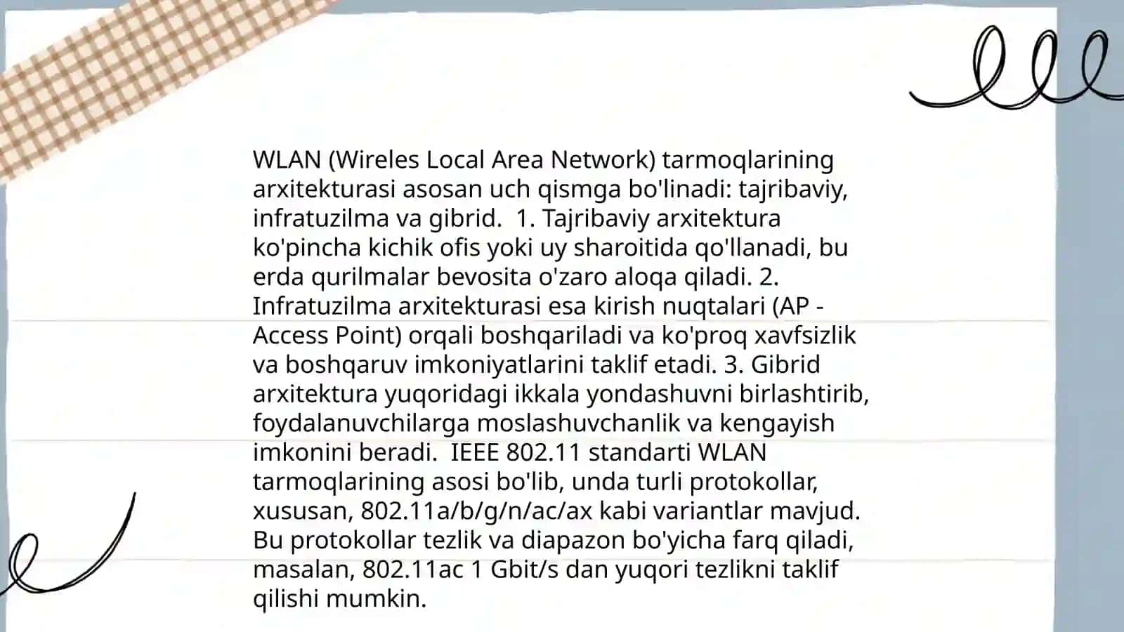 WLAN tarmoqlari 3
