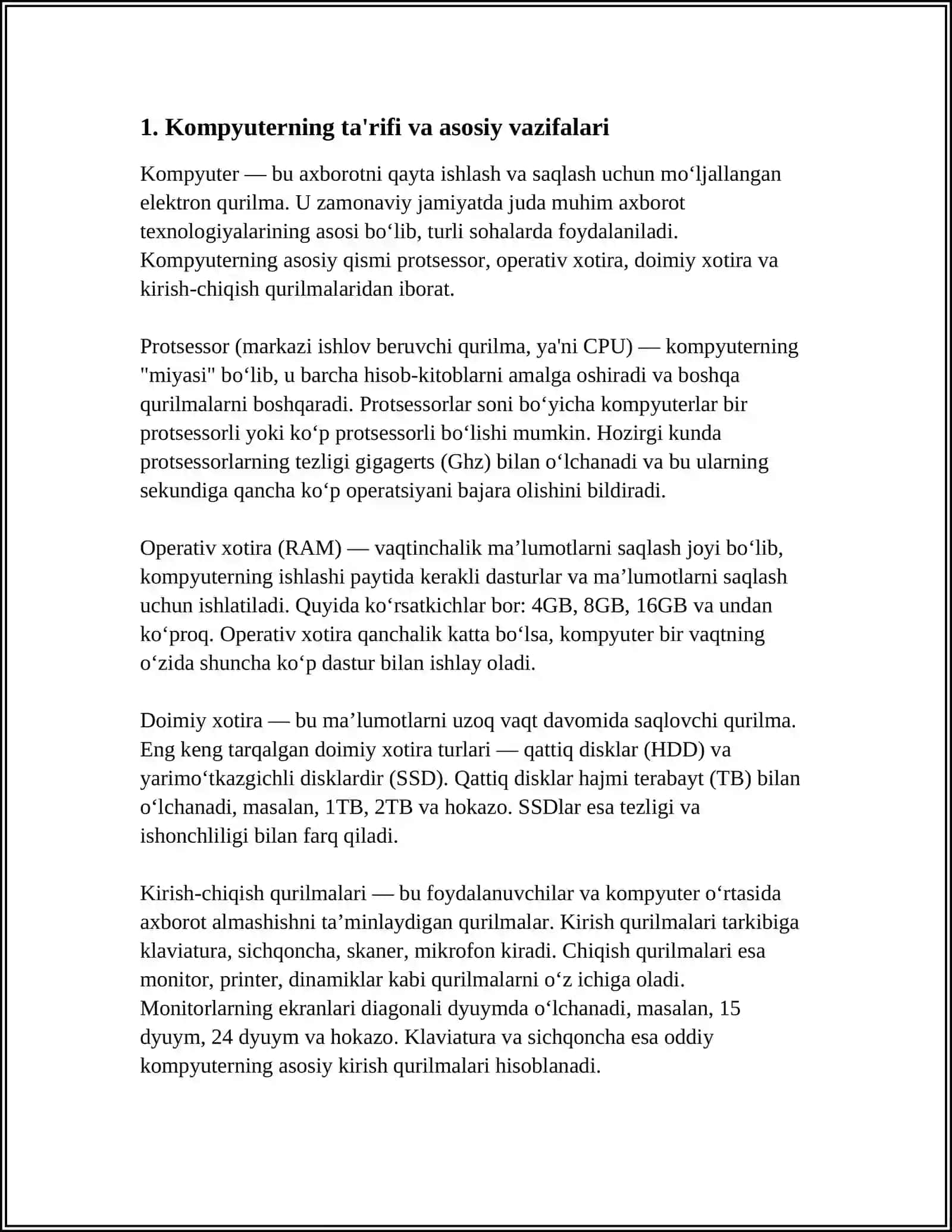 KOMPYUTER VA UNING ASOSLARI 3