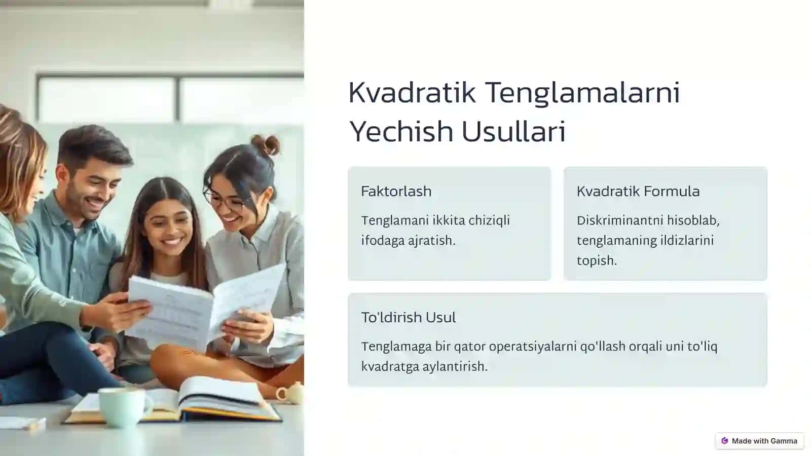 Kvadratik Tenglamalar 3