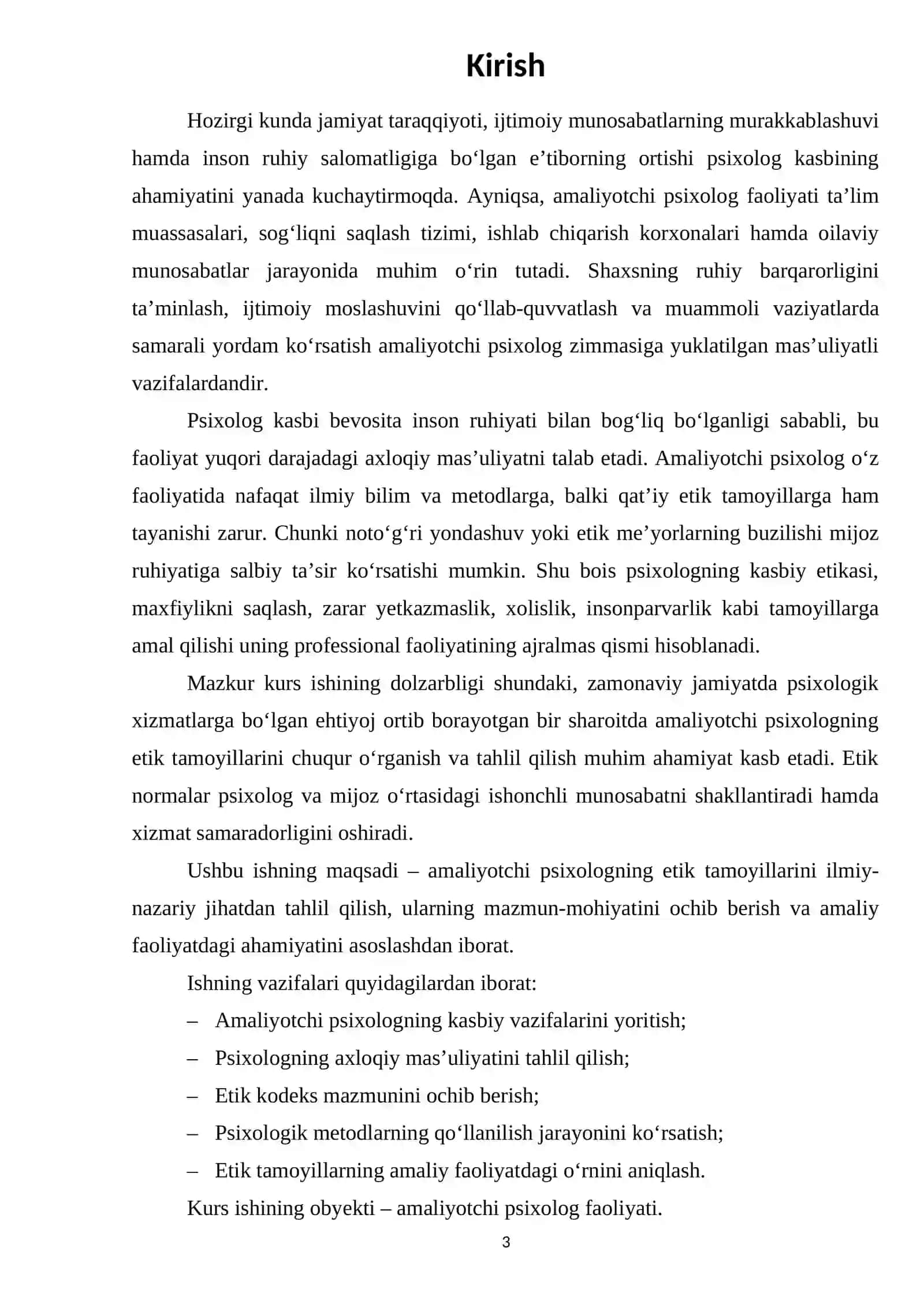Amaliyotchi psixologning etikaviy tamoyillari 3