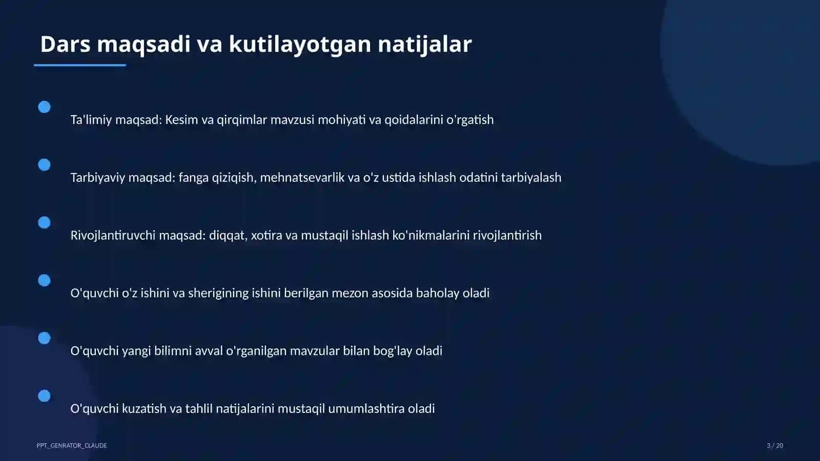 Kesim va qirqimlar (9-sinf) 3