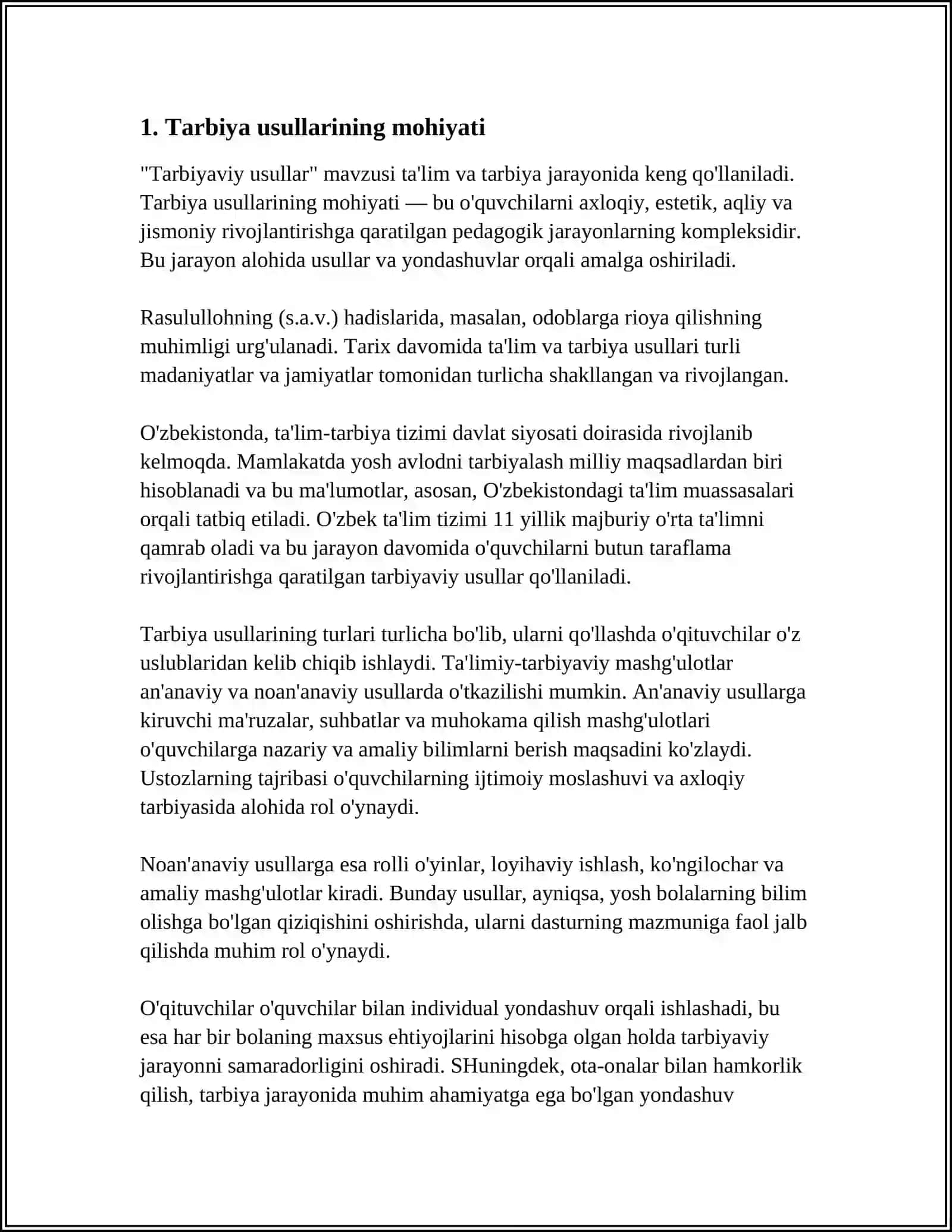TARBIYA USULLARI VA SHAKLLARI 3