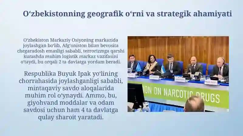 Markaziy Osiyodagi terrorizm, giyohvandlik va odam savdosiga qarshi kurash 3