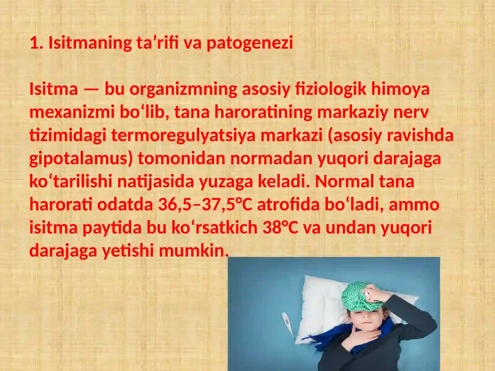 "Isitma: Patogenez, Etiologiya va Diferensial Diagnostika" 3