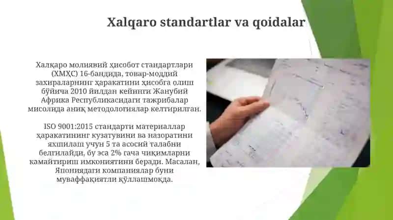 Халқаро standartlar va qoidalar 3