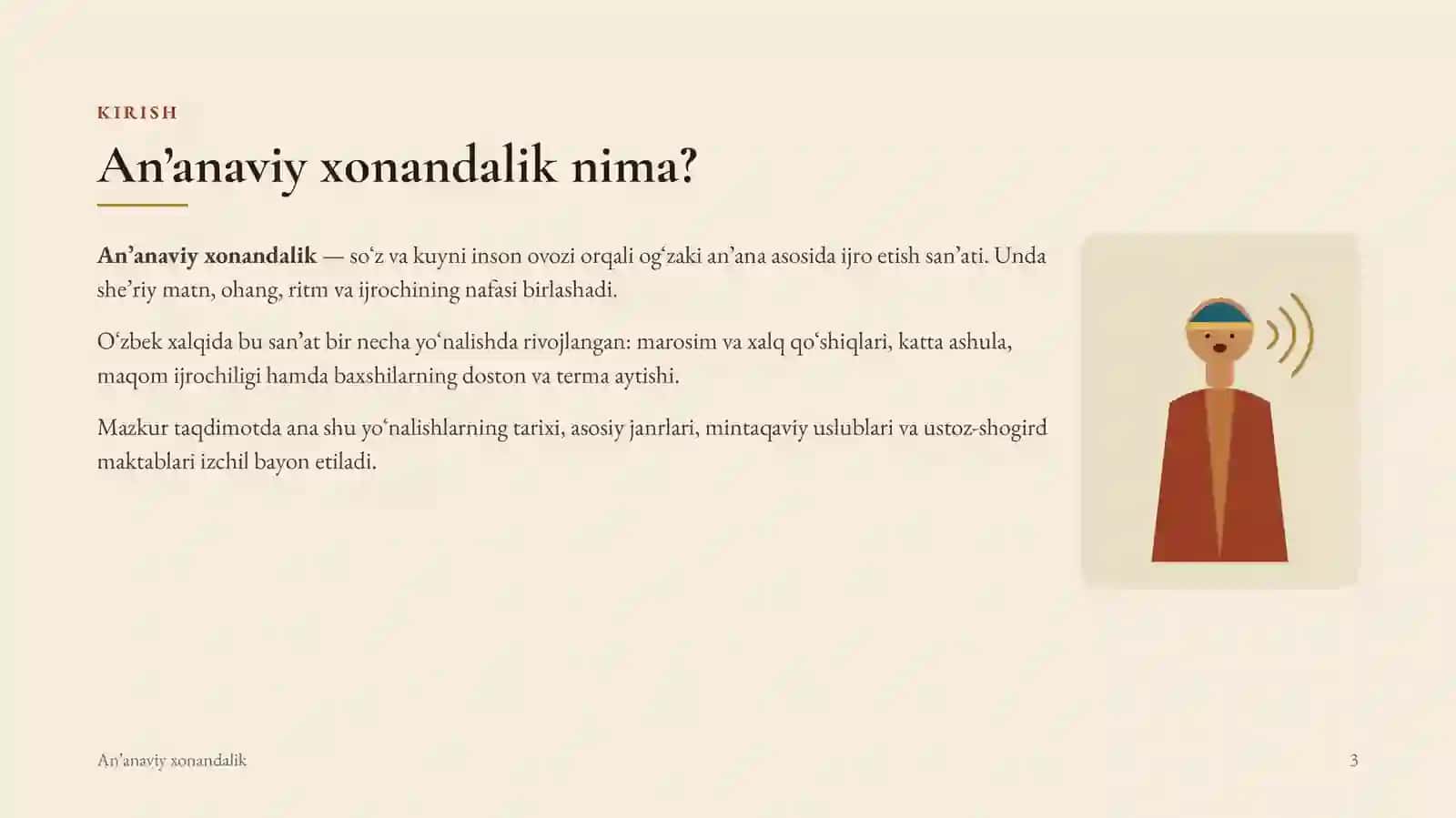 MUSIQA SANʼATI Anʼanaviy xonandalik 3