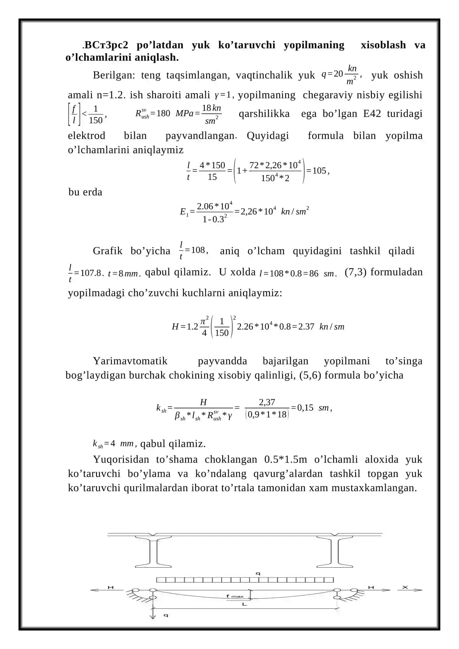 “BINO VA INSHOOTLAR QURILISHI” Kafedrasi KURS LOYIHASI 3