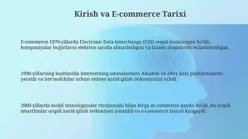 Elektron tijoratning qisqacha tarixi va asoslari 3