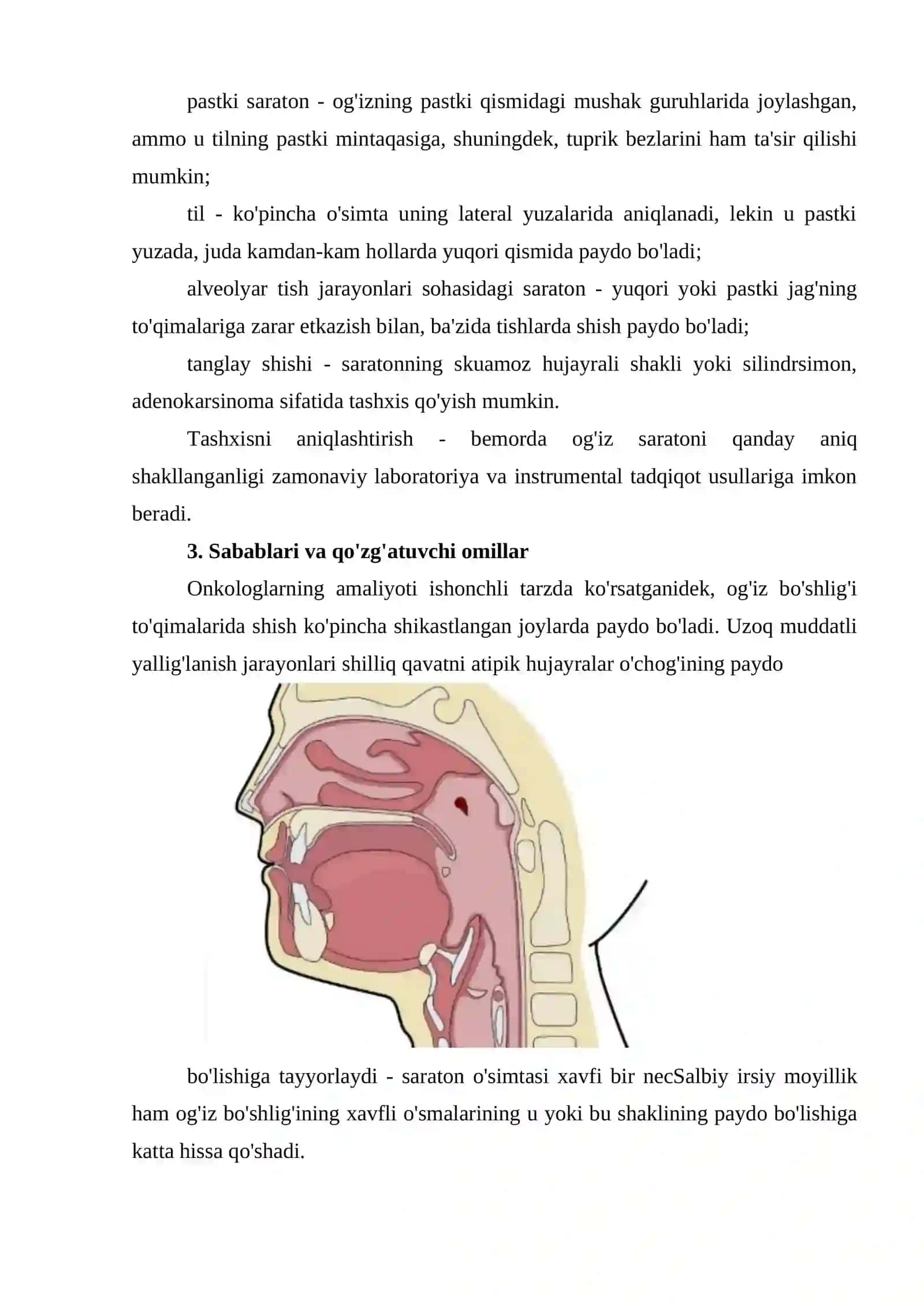 Og’iz bo’shligi va halqum saratoni o’smalarini sabablari va davolash 3