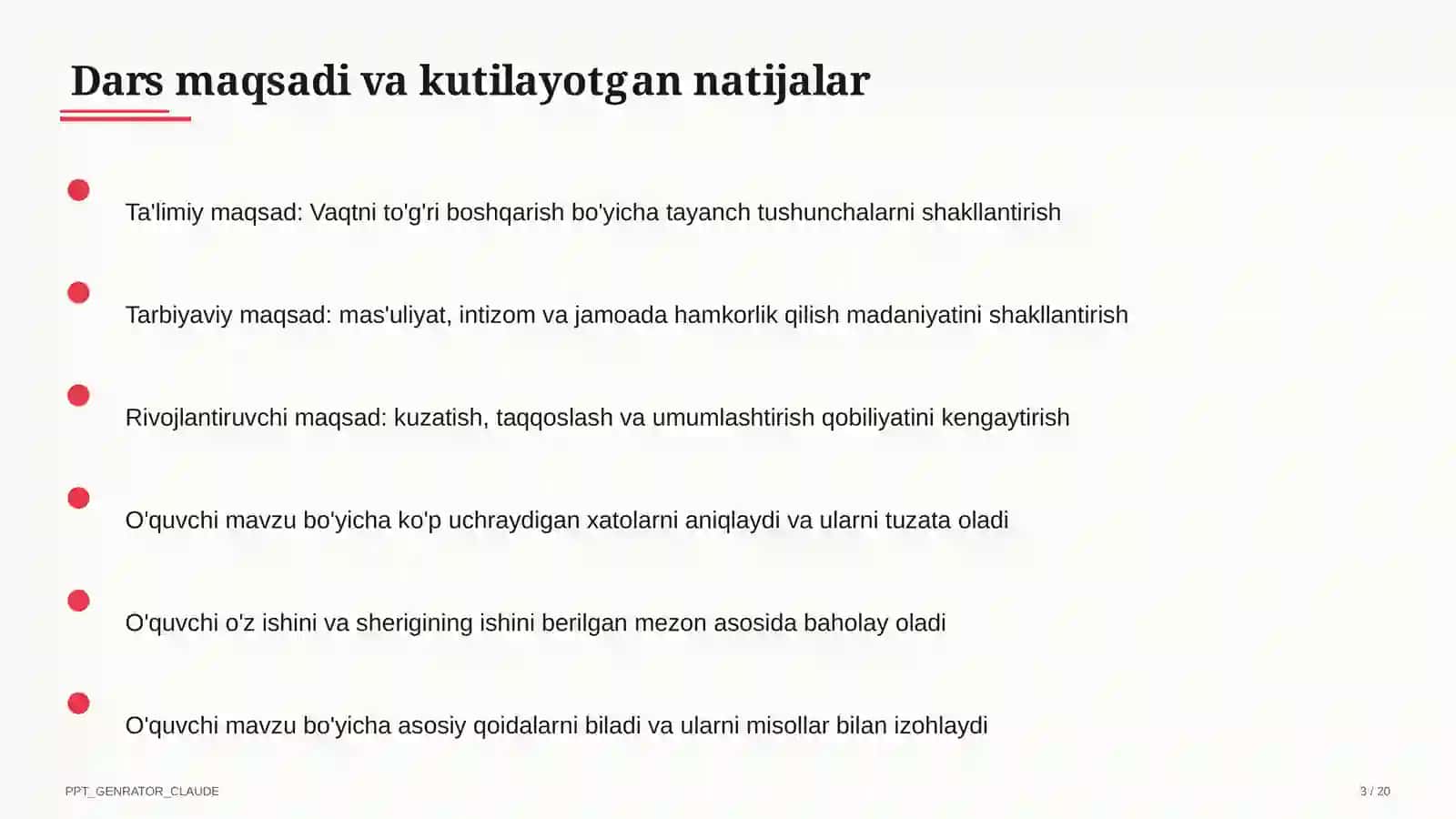 Vaqtni to'g'ri boshqarish 3