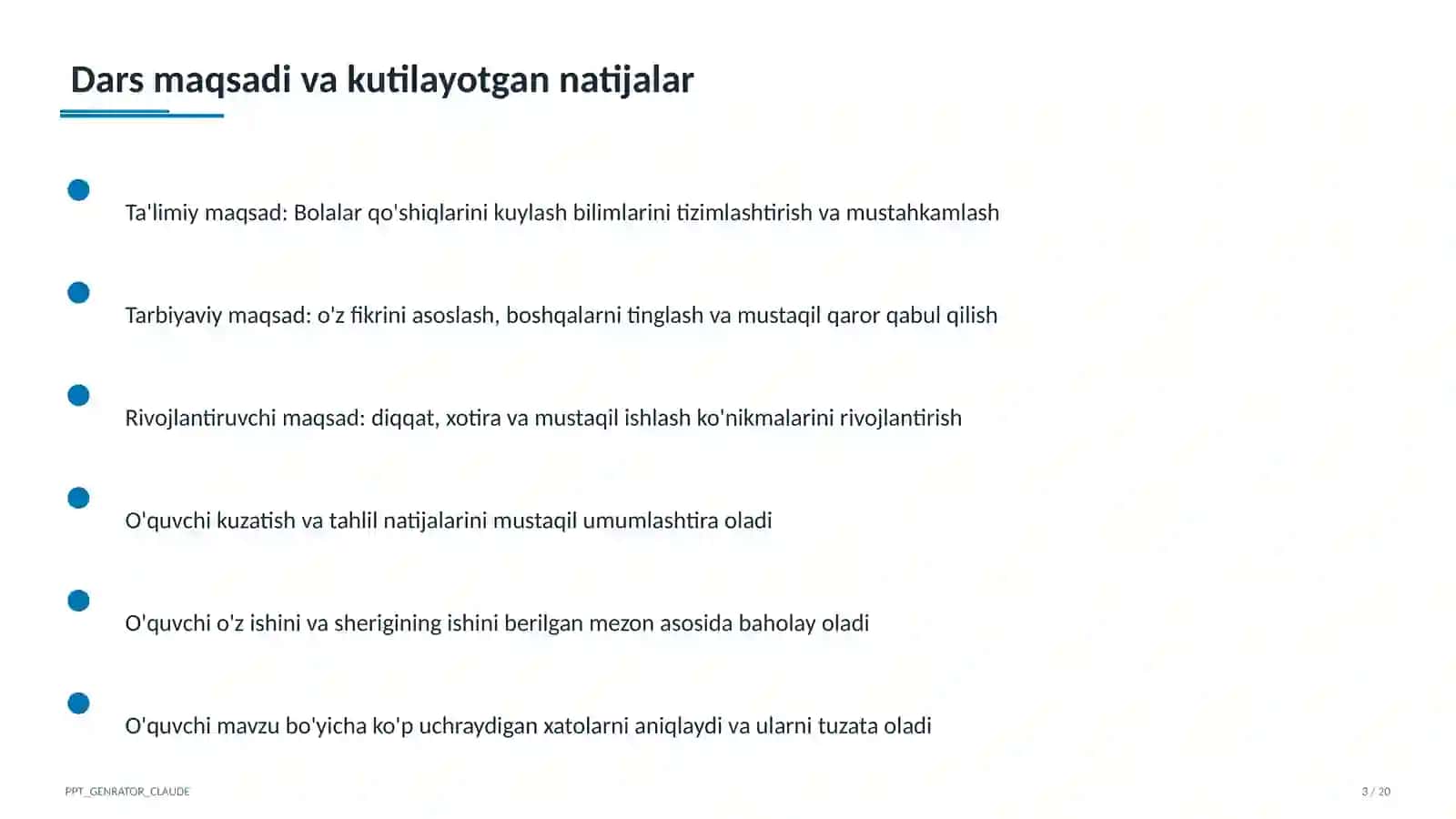 Bolalar qo'shiqlarini kuylash (1-sinf) 3