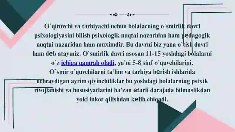 Umumiy psixologiya fanidan ta'lim 3