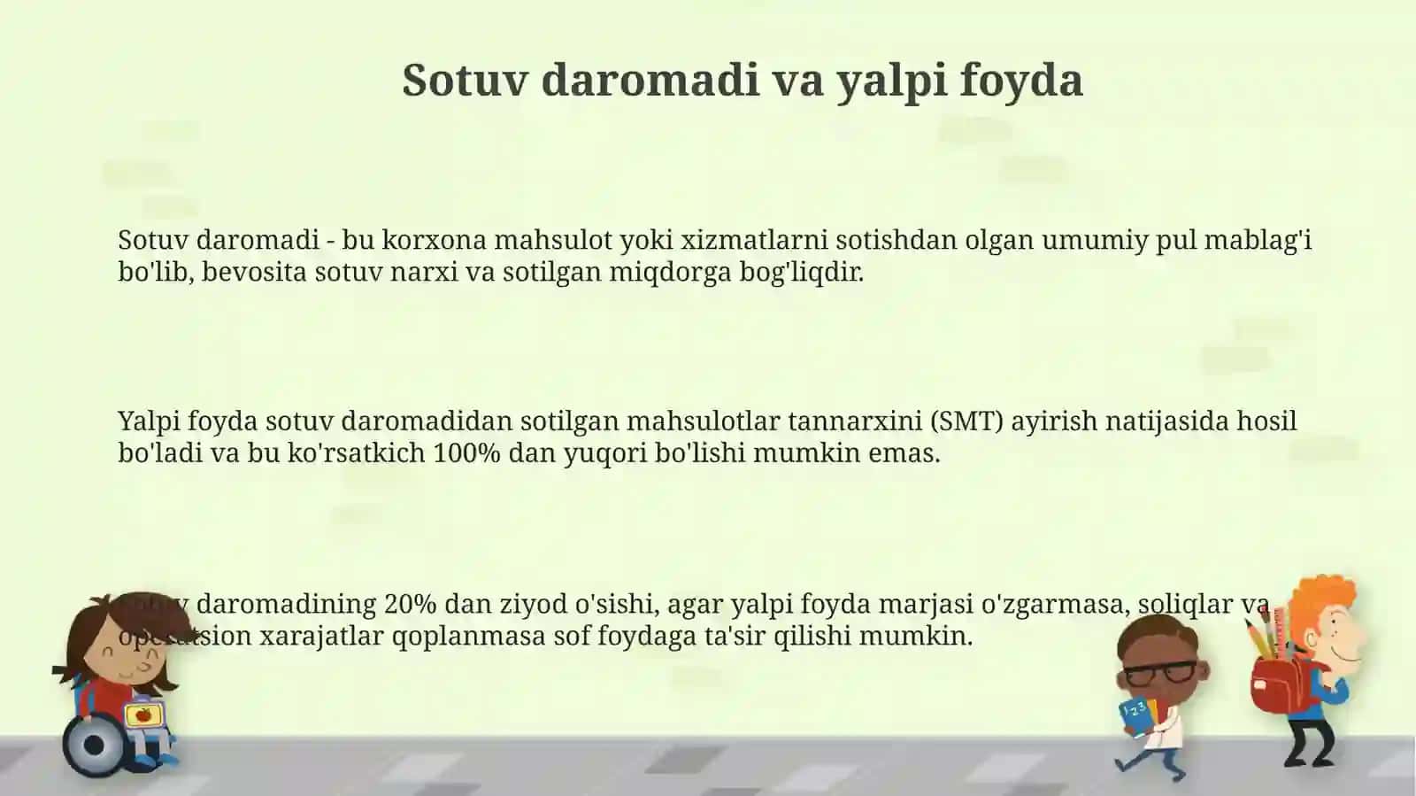Savdokorxonalarining daromadlari 3