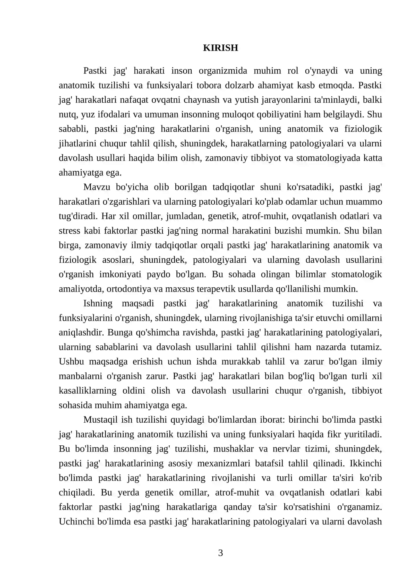 Pastki jag' harakati 3