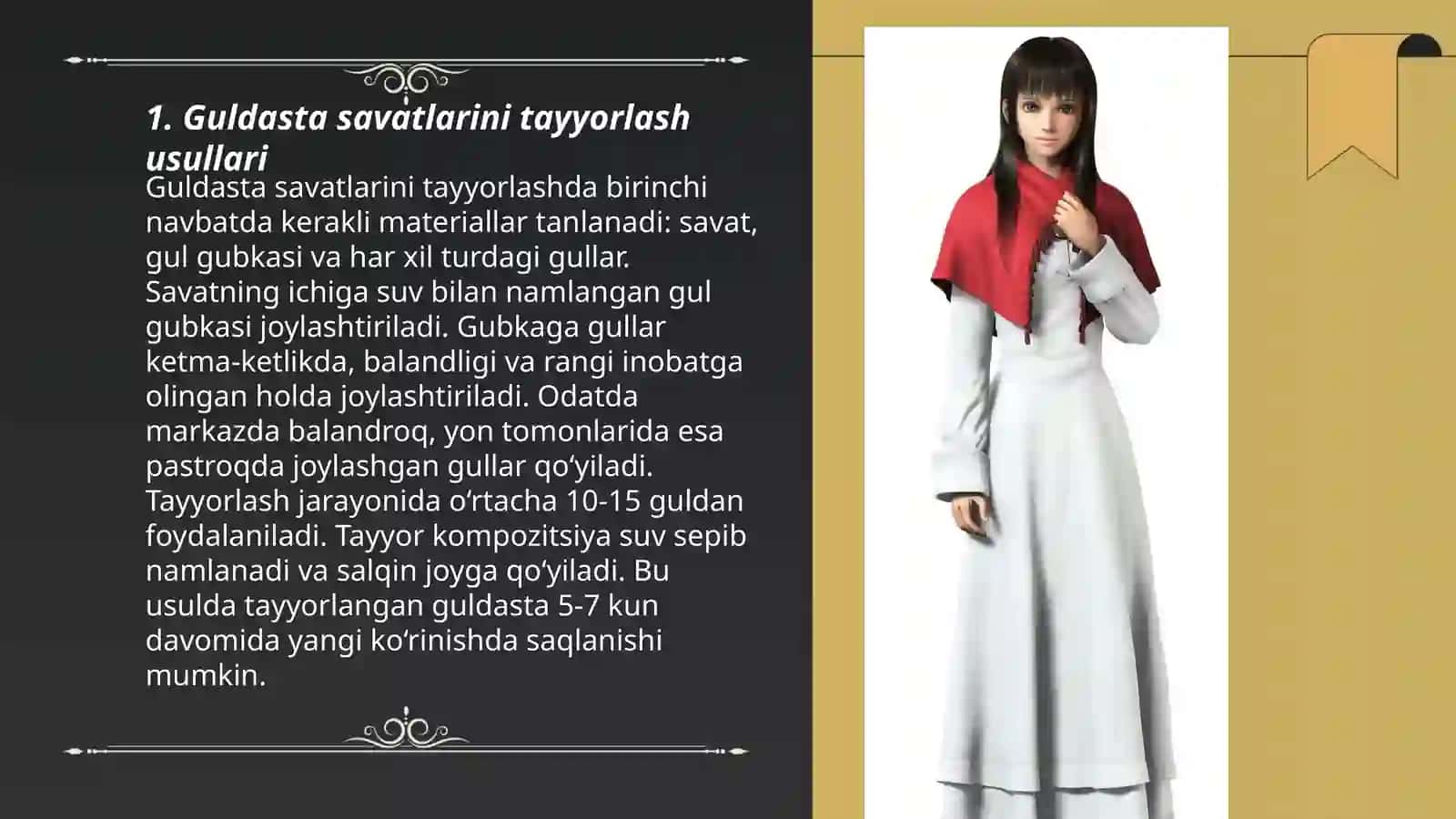 Savatchada guldastalar tayyorlash 3