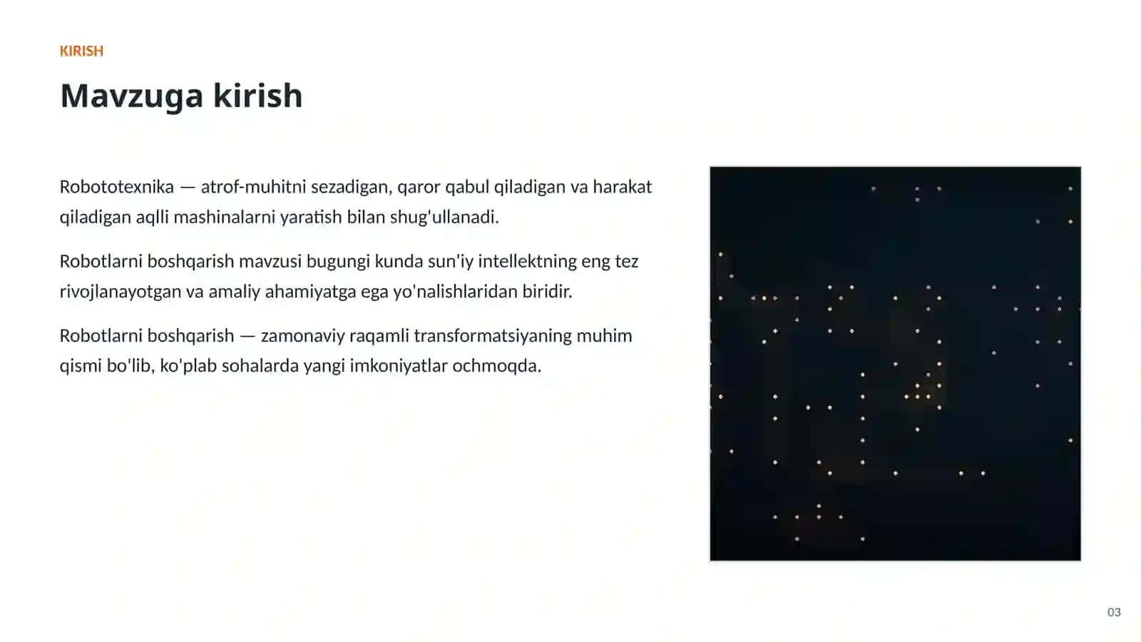 Robotlarni boshqarish 3
