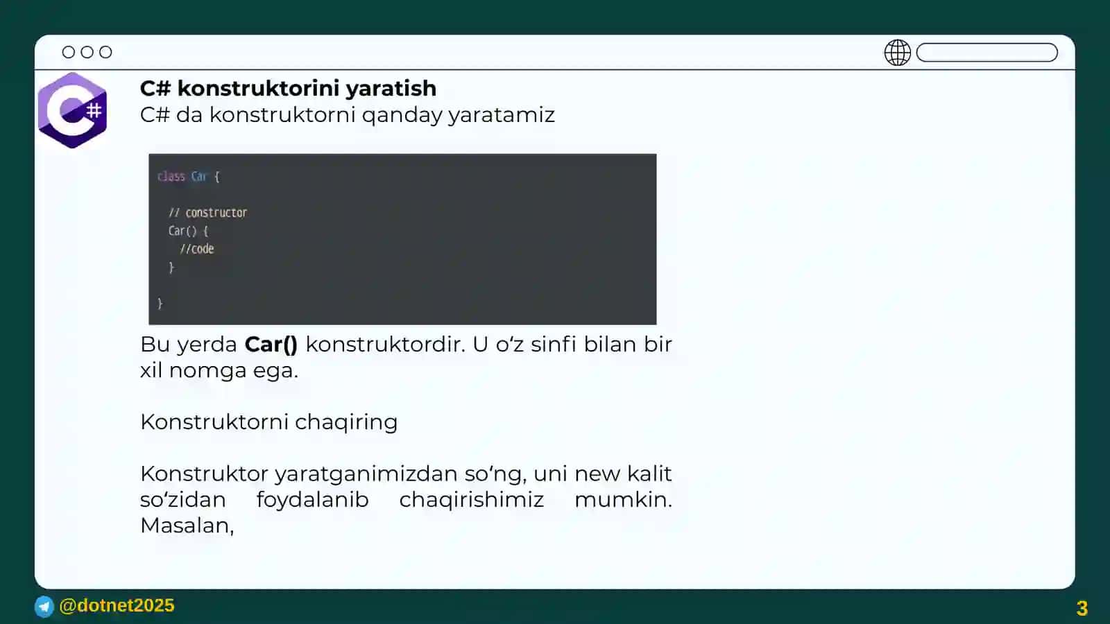 C# konstruktor 3